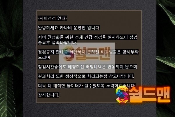 【먹튀검증】 카나비 검증 CANABI 먹튀검증 nabi-33.com 먹튀사이트 검증중